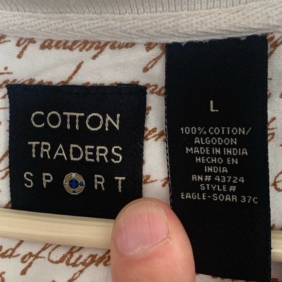 MENS USA PATRIOTIC EAGLE AOP POLO SIZE LARGE NICE NEW YEARS - Picture 3 of 4